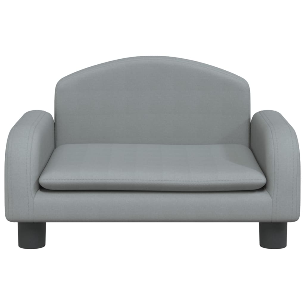 vidaXL Divano per Bambini Grigio Chiaro 50x40x30 cm in Tessuto