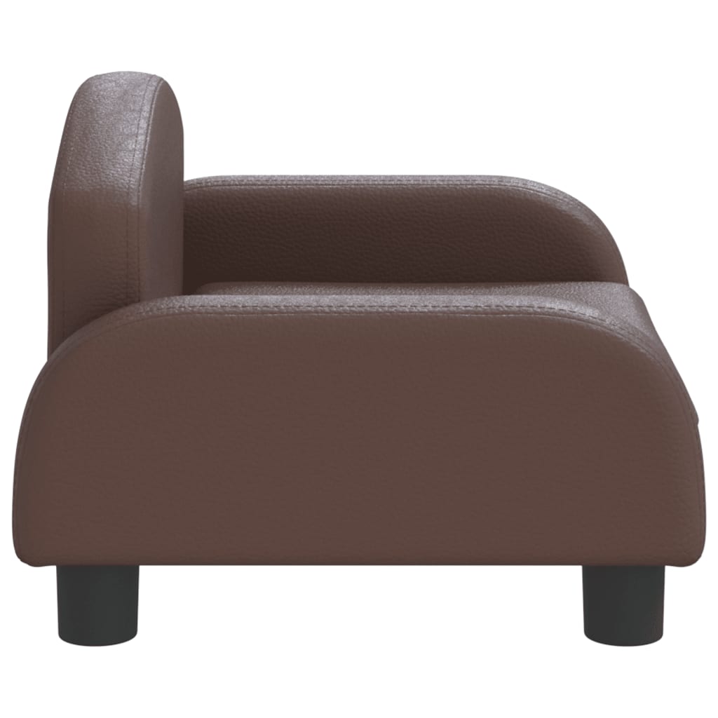 vidaXL Divano per Bambini Marrone 50x40x30 cm in Similpelle