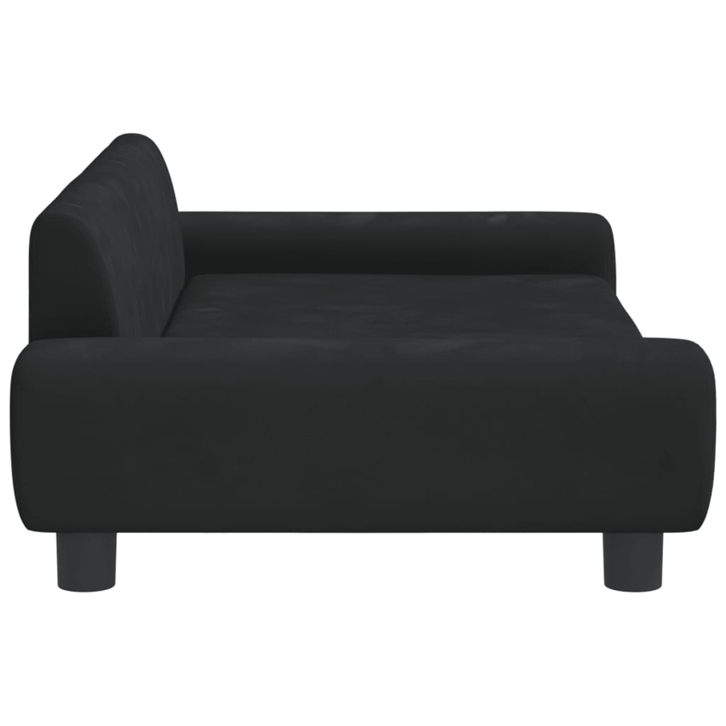 vidaXL Divano per Bambini Nero 100x54x33 cm in Velluto
