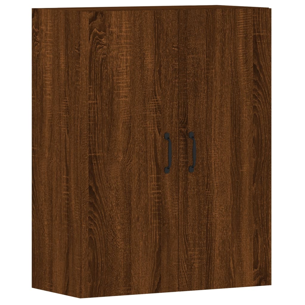 vidaXL Armadietti a Parete 2 pz Rovere Marrone in Legno Multistrato