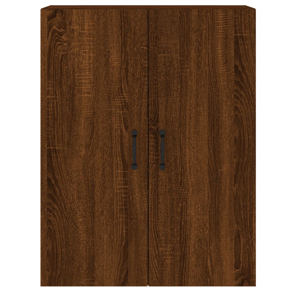 vidaXL Armadietti a Parete 2 pz Rovere Marrone in Legno Multistrato