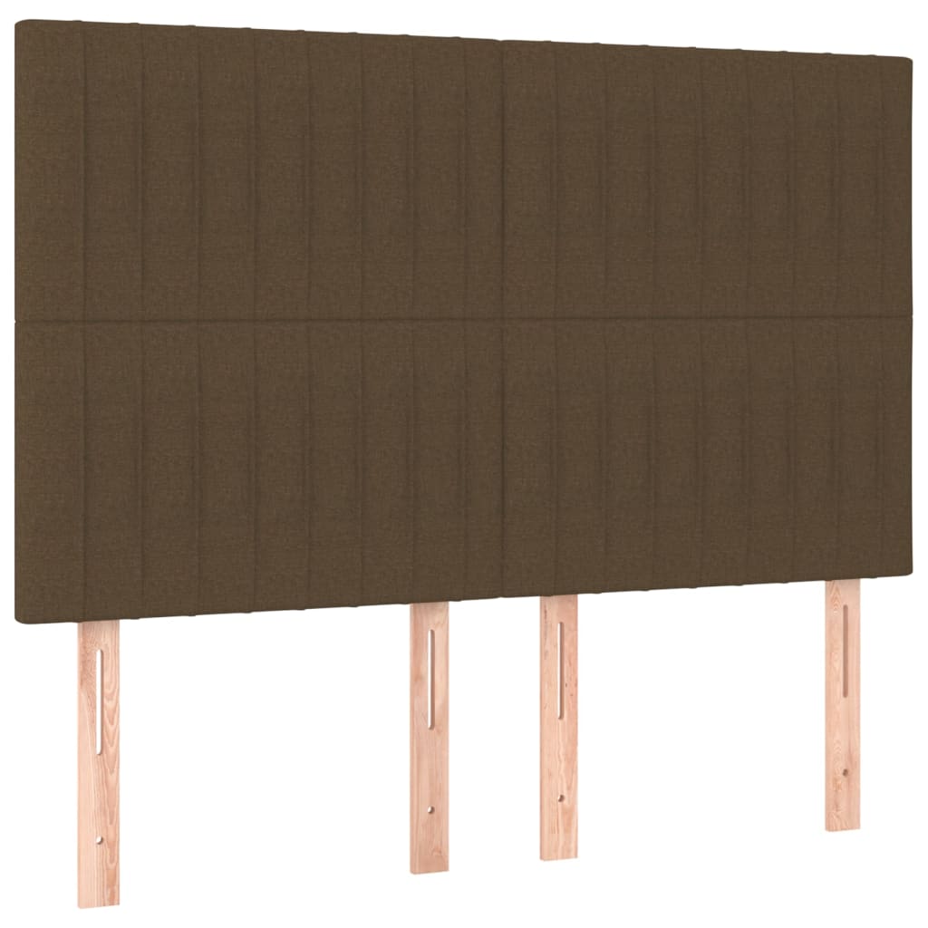 vidaXL Giroletto a Molle con Materasso Marrone Scuro 140x200cm Tessuto