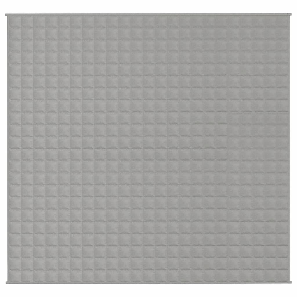 vidaXL Coperta Ponderata Grigia 220x235 cm 15 kg Tessuto