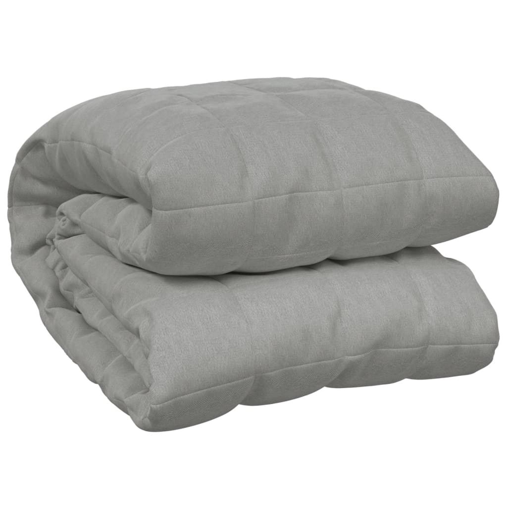 vidaXL Coperta Ponderata Grigia 220x235 cm 15 kg Tessuto