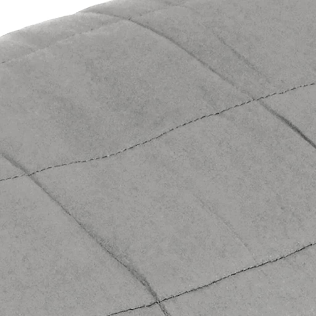 vidaXL Coperta Ponderata Grigia 220x235 cm 15 kg Tessuto