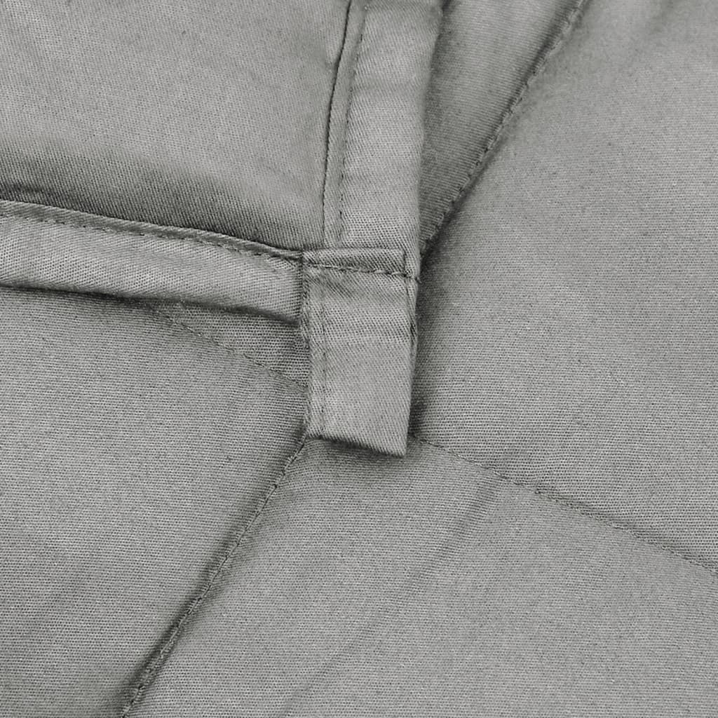 vidaXL Coperta Ponderata Grigia 220x235 cm 15 kg Tessuto