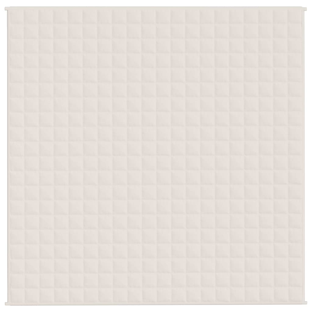 vidaXL Coperta Ponderata Crema Chiaro 200x200 cm 9 kg Tessuto