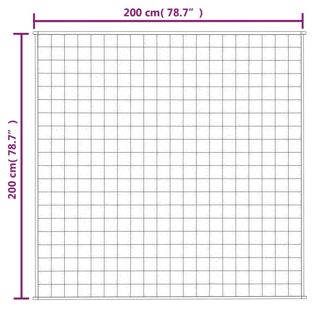 vidaXL Coperta Ponderata Crema Chiaro 200x200 cm 9 kg Tessuto