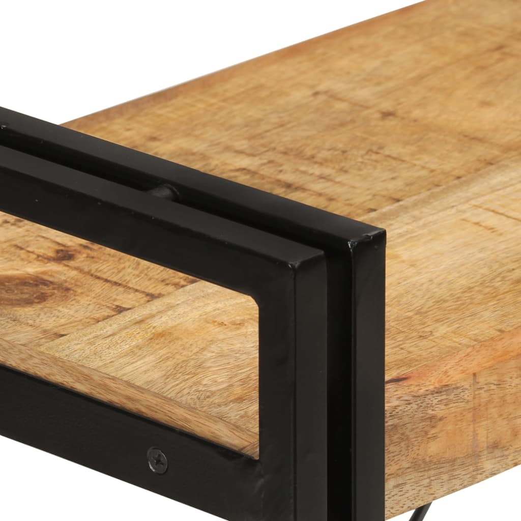 vidaXL Libreria 3 Livelli 77x30x80 cm Legno Massello di Mango e Ferro