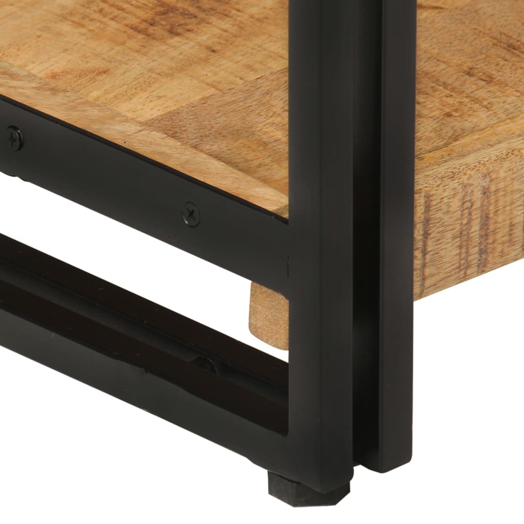 vidaXL Libreria 3 Livelli 77x30x80 cm Legno Massello di Mango e Ferro