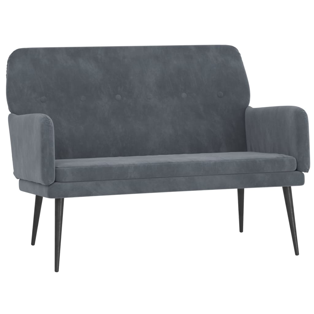 vidaXL Panca Grigio Scuro 108x79x79 cm in Velluto