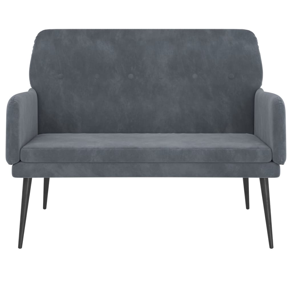 vidaXL Panca Grigio Scuro 108x79x79 cm in Velluto