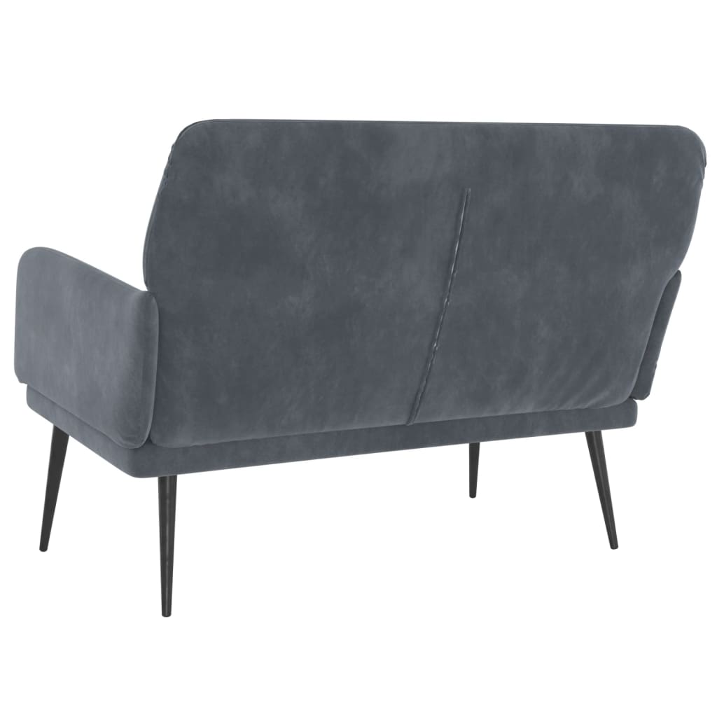 vidaXL Panca Grigio Scuro 108x79x79 cm in Velluto