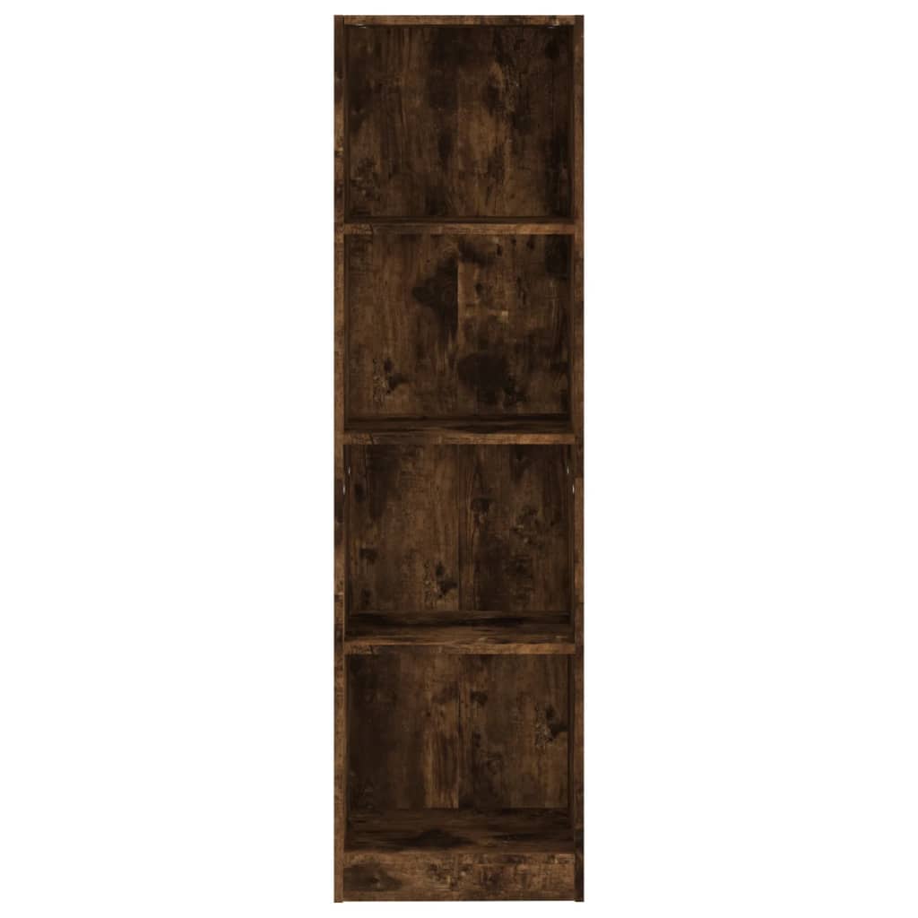 vidaXL Libreria a 4 Ripiani Rovere Fumo 40x24x143 cm Legno Multistrato VIDAXL