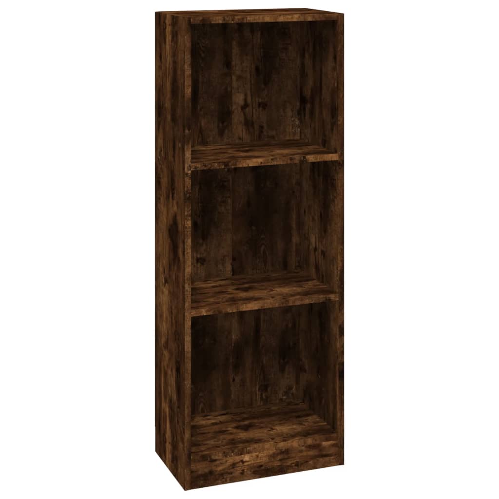 vidaXL Libreria a 3 Ripiani Rovere Fumo 40x24x109 cm Legno Multistrato