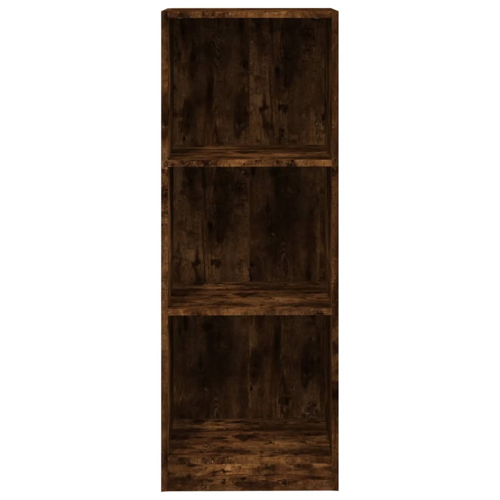 vidaXL Libreria a 3 Ripiani Rovere Fumo 40x24x109 cm Legno Multistrato
