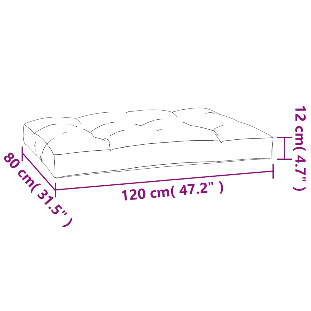 vidaXL Cuscini per Pallet 5 pz con Motivo a Foglie in Tessuto
