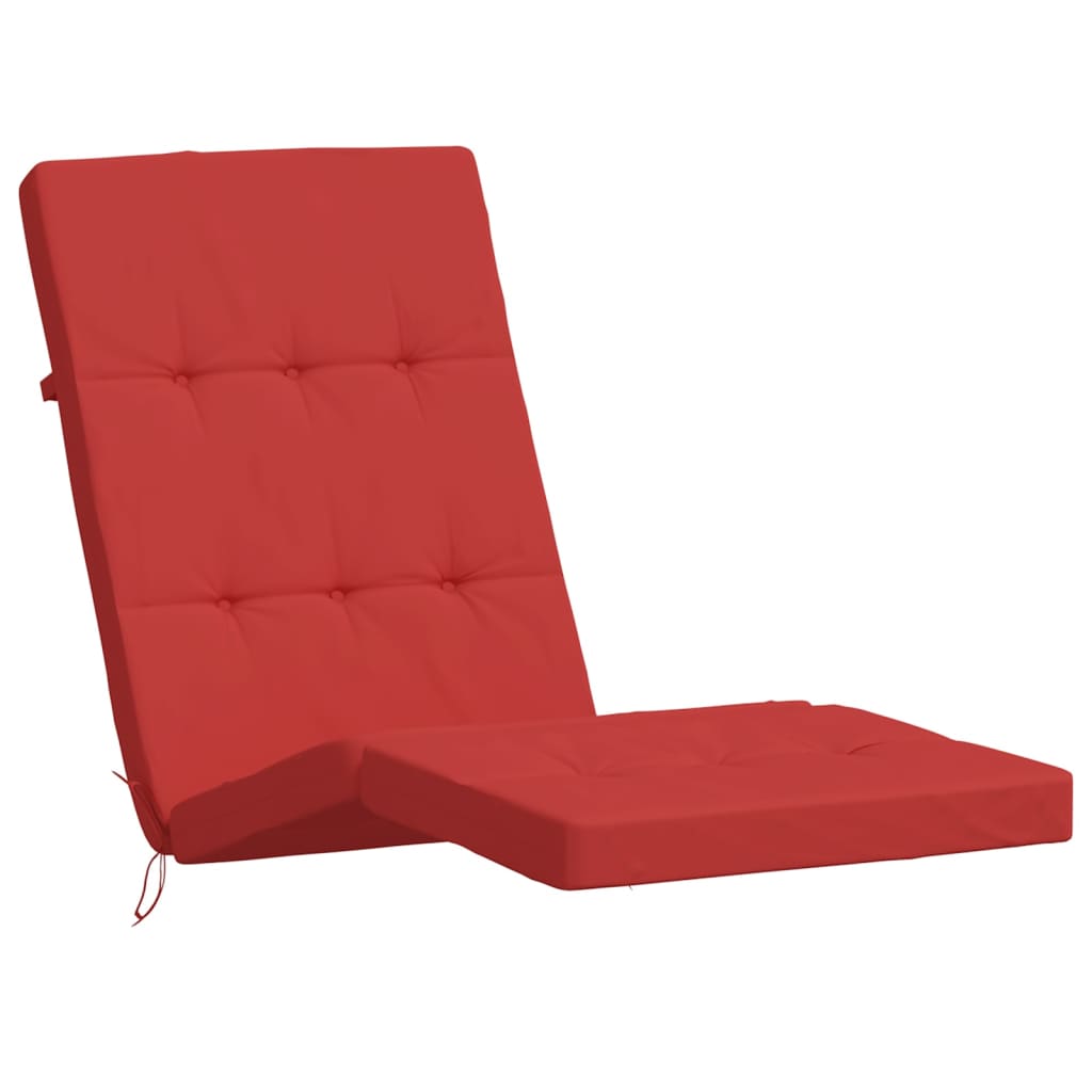 vidaXL Cuscini per Sedia a Sdraio 2 pz Rosso in Tessuto Oxford