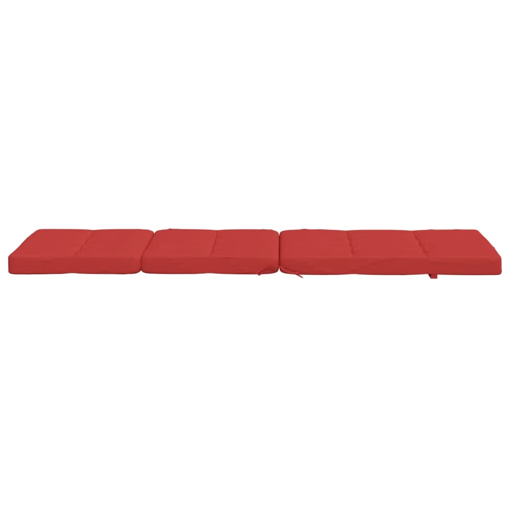 vidaXL Cuscini per Sedia a Sdraio 2 pz Rosso in Tessuto Oxford