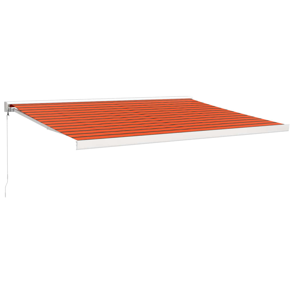 vidaXL Tenda Sole Retrattile Arancione Marrone 4x3m Tessuto Alluminio