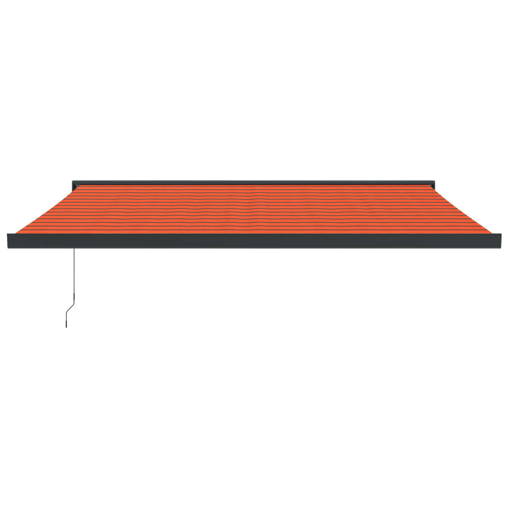 vidaXL Tenda Sole Retrattile Arancione Marrone 4x3m Tessuto Alluminio