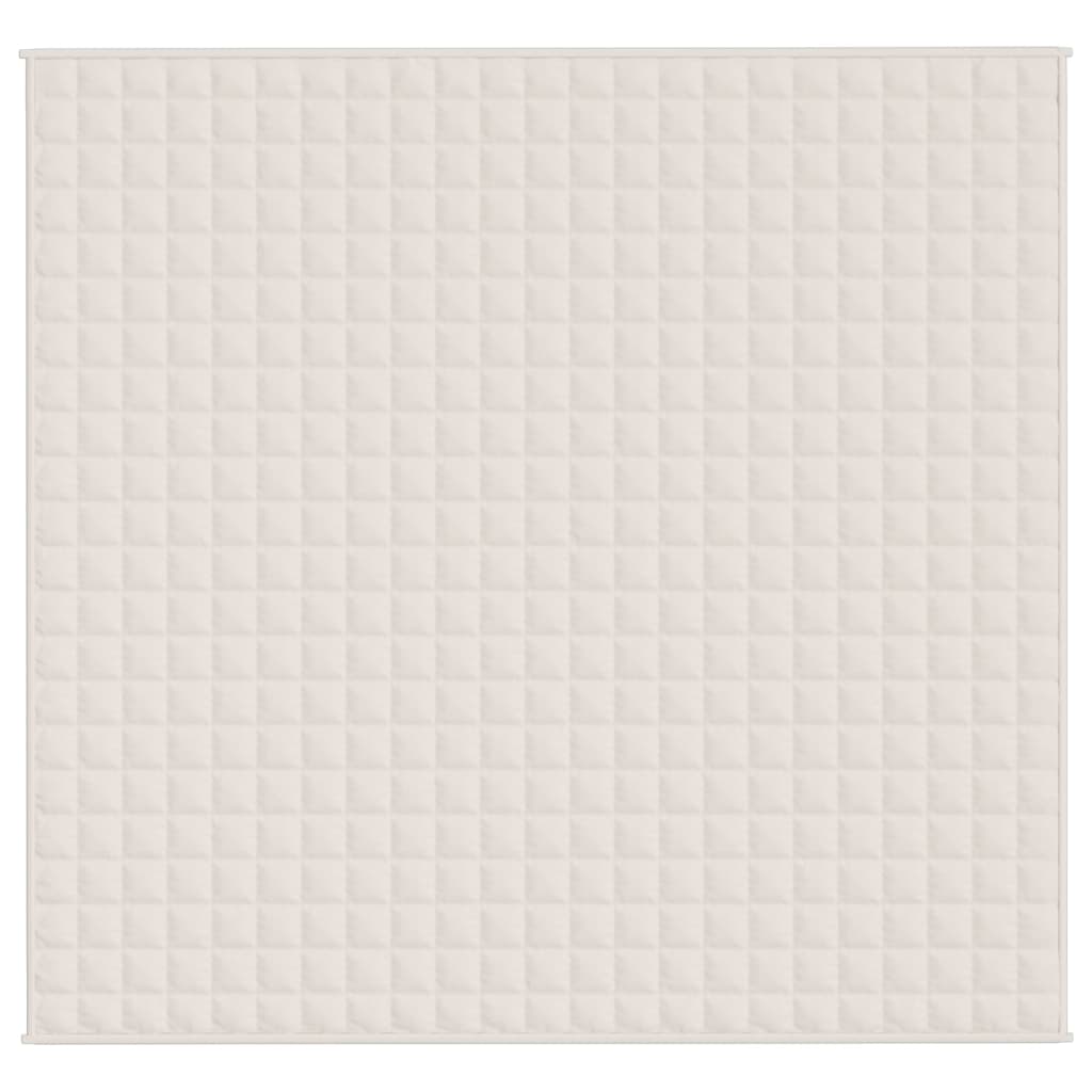 vidaXL Coperta Ponderata Crema Chiaro 220x230 cm 11 kg Tessuto