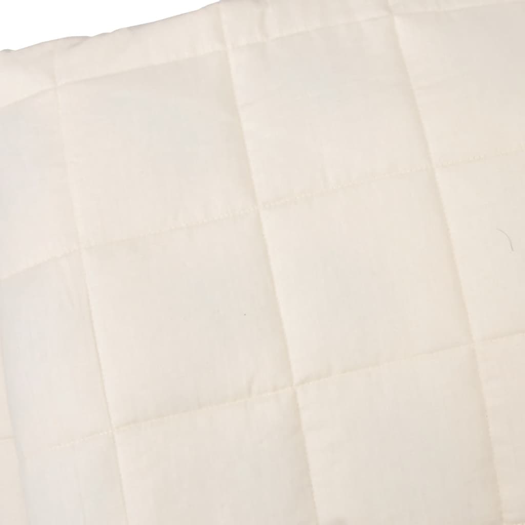 vidaXL Coperta Ponderata Crema Chiaro 220x230 cm 11 kg Tessuto