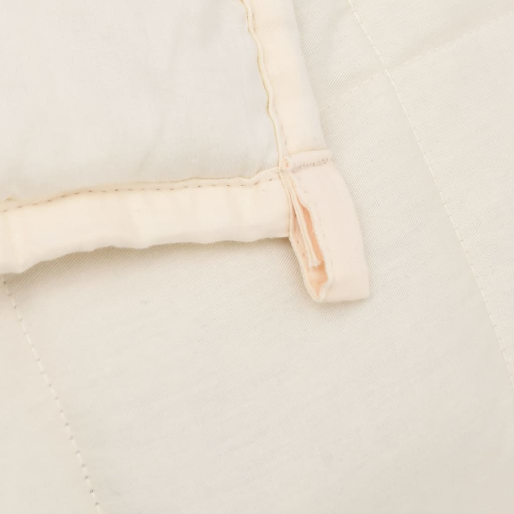 vidaXL Coperta Ponderata Crema Chiaro 220x230 cm 11 kg Tessuto