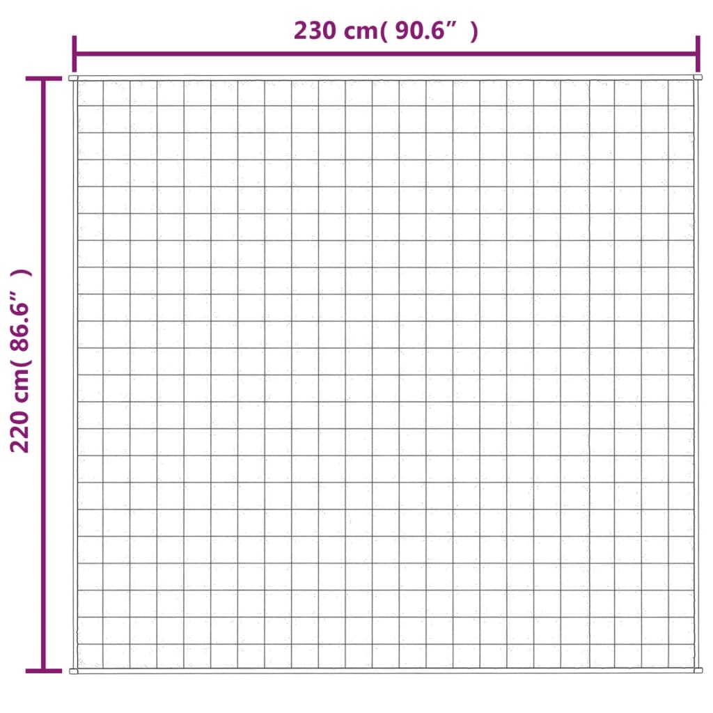 vidaXL Coperta Ponderata Crema Chiaro 220x230 cm 11 kg Tessuto