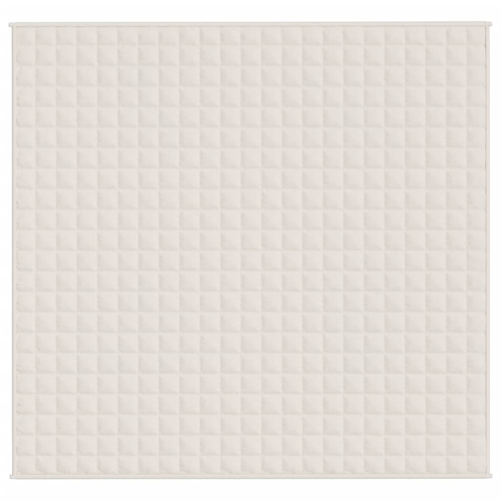 vidaXL Coperta Ponderata Crema Chiaro 220x230 cm 15 kg Tessuto
