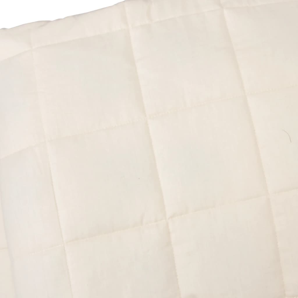vidaXL Coperta Ponderata Crema Chiaro 220x230 cm 15 kg Tessuto