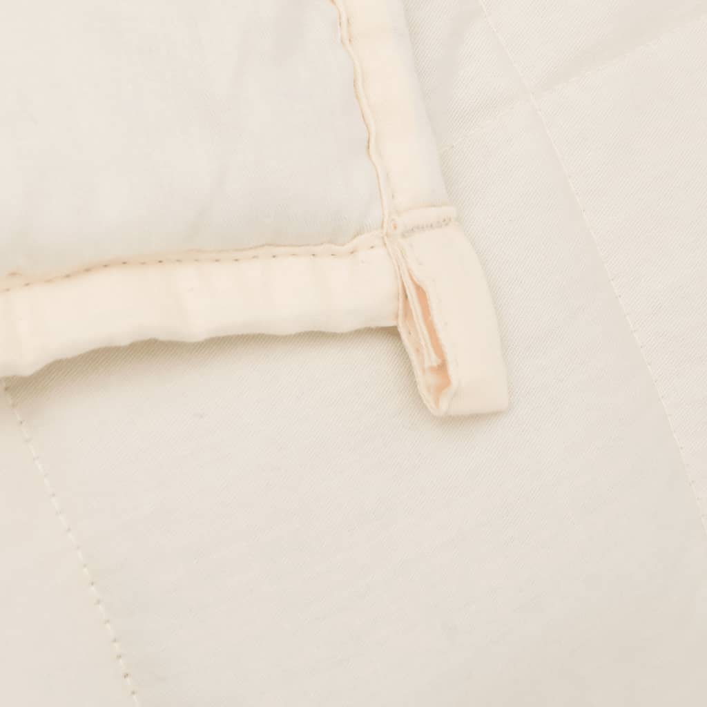 vidaXL Coperta Ponderata Crema Chiaro 220x230 cm 15 kg Tessuto