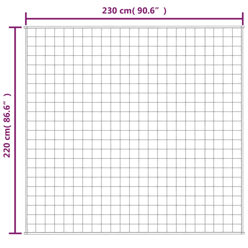 vidaXL Coperta Ponderata Crema Chiaro 220x230 cm 15 kg Tessuto