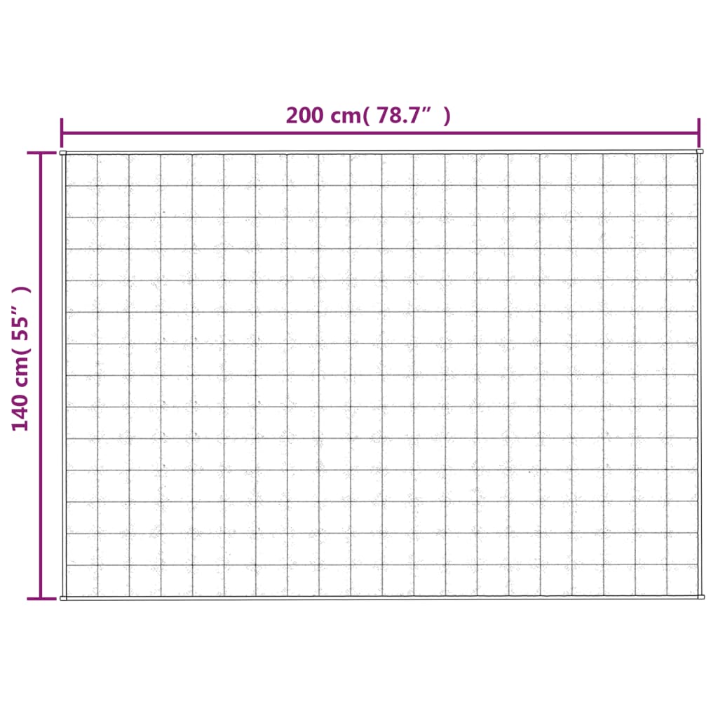vidaXL Coperta Ponderata Grigia 140x200 cm 6 kg Tessuto
