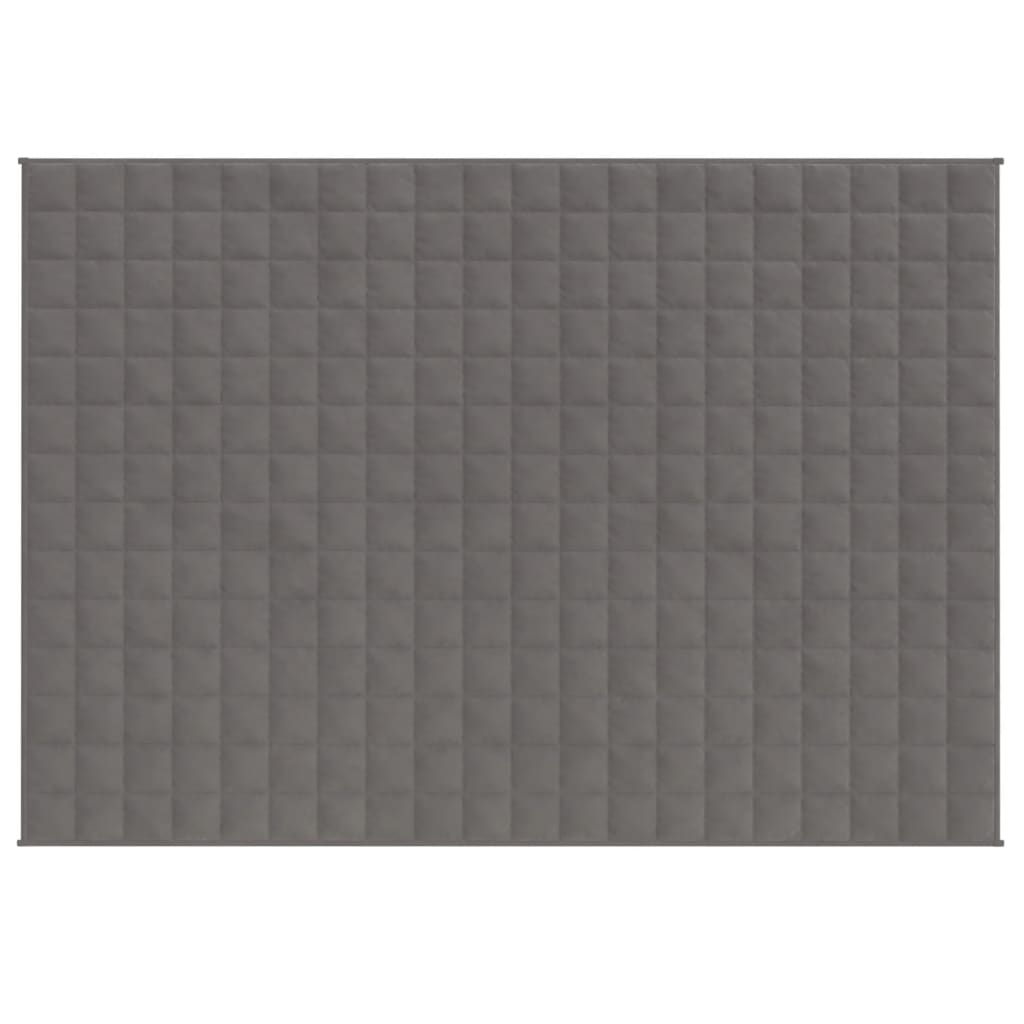 vidaXL Coperta Ponderata Grigia 152x203 cm 11 kg Tessuto