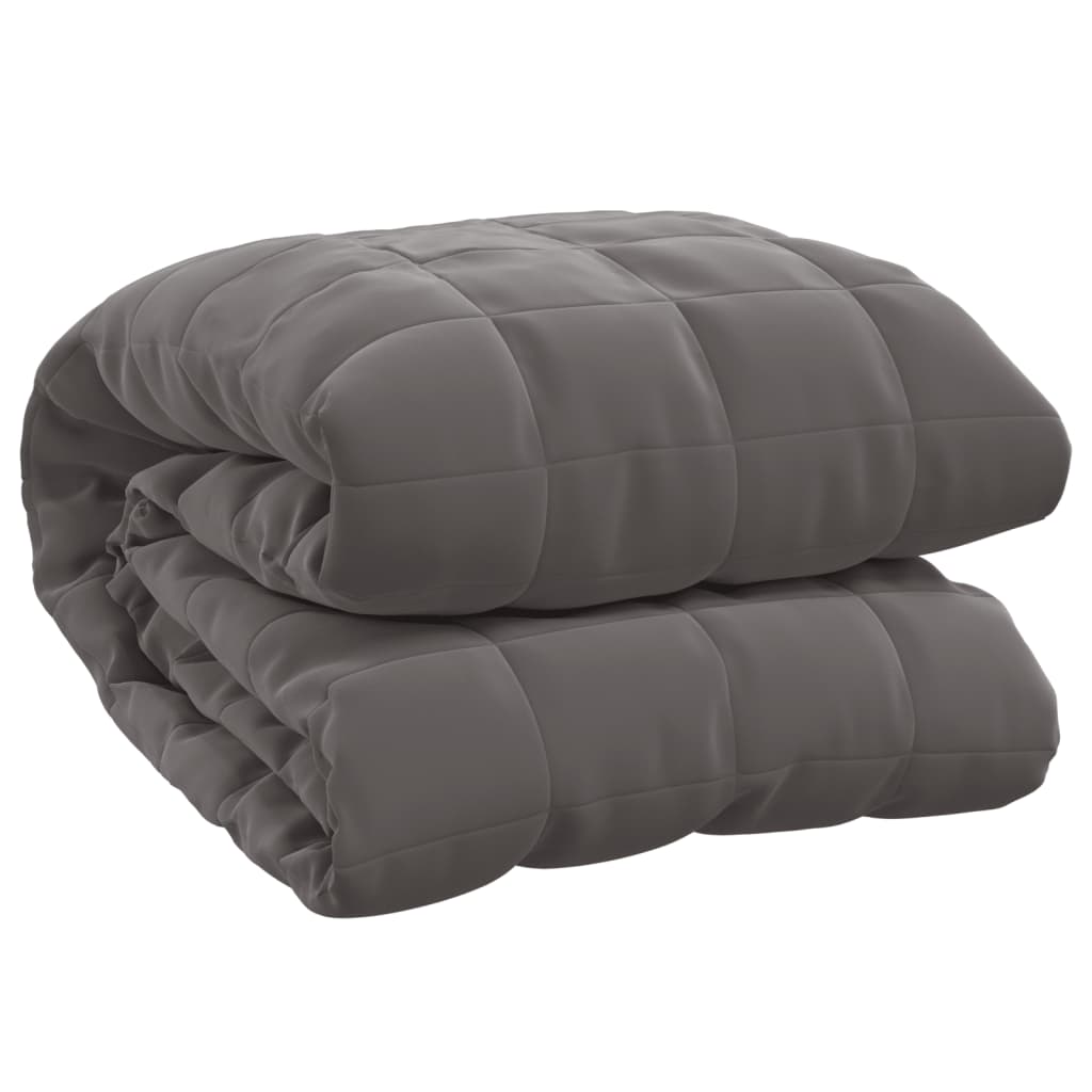 vidaXL Coperta Ponderata Grigia 152x203 cm 11 kg Tessuto
