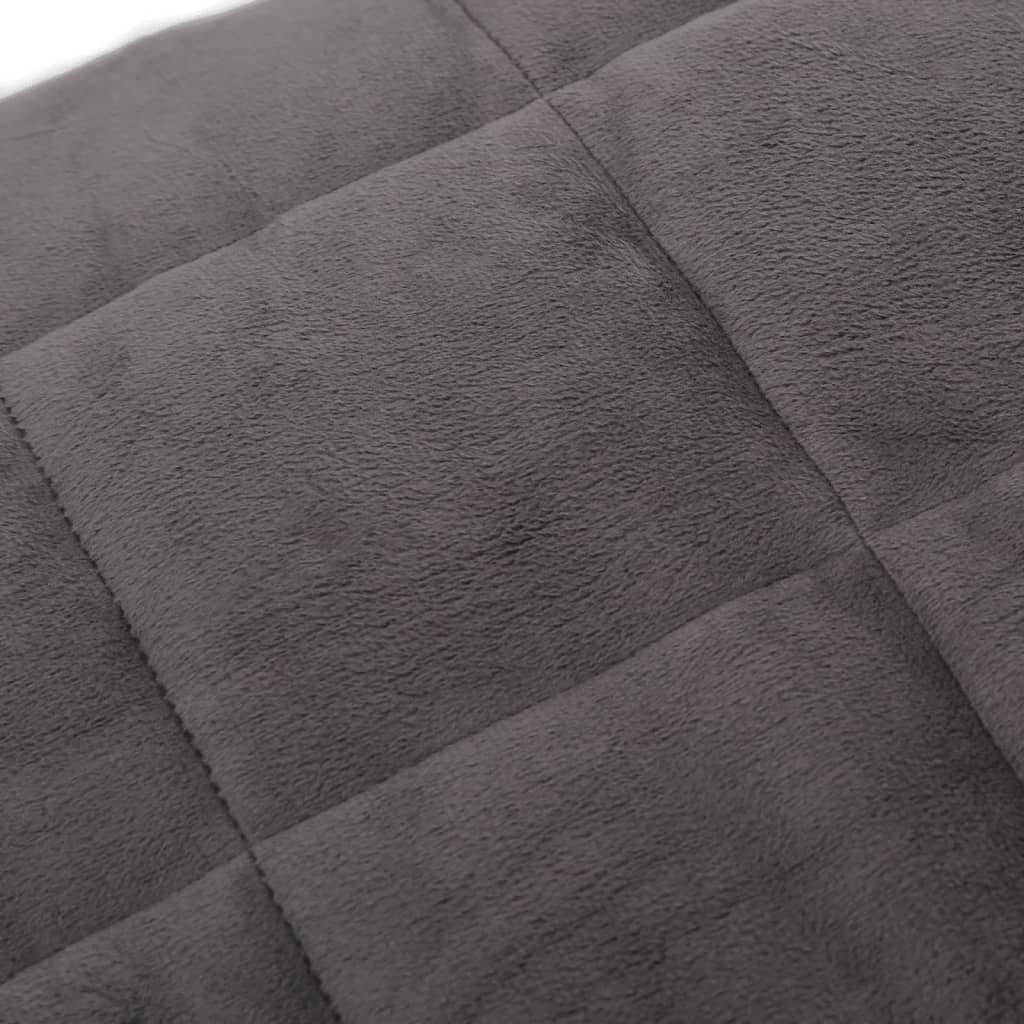vidaXL Coperta Ponderata Grigia 152x203 cm 11 kg Tessuto