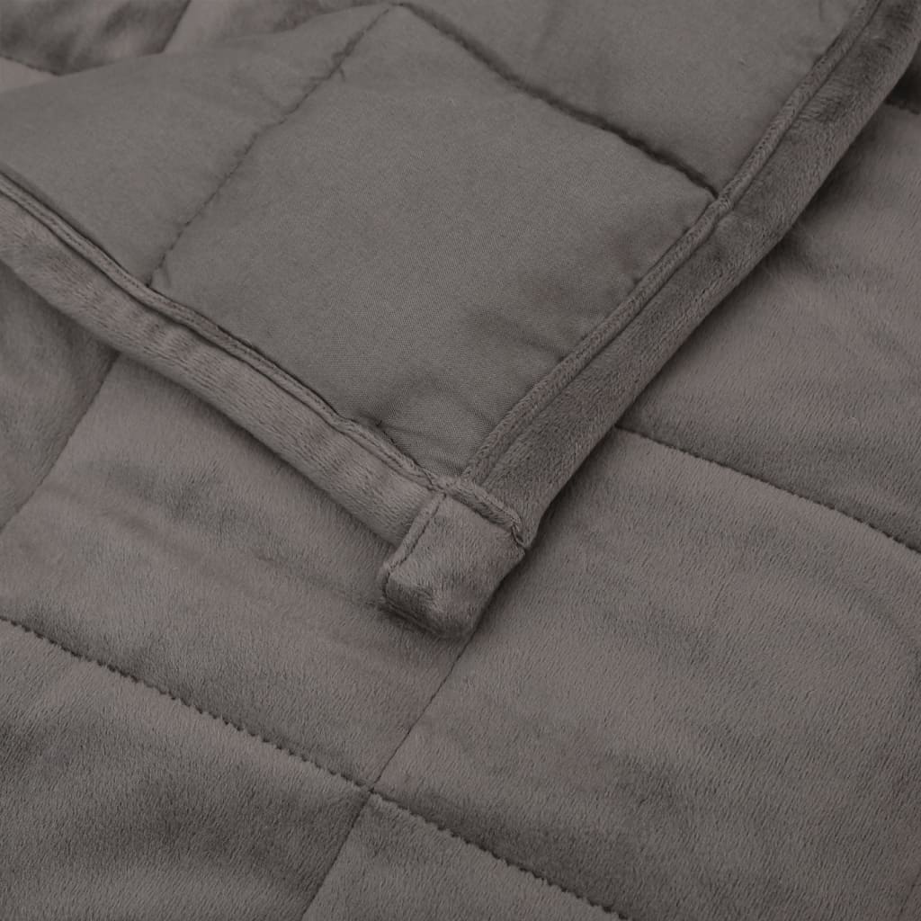 vidaXL Coperta Ponderata Grigia 152x203 cm 11 kg Tessuto