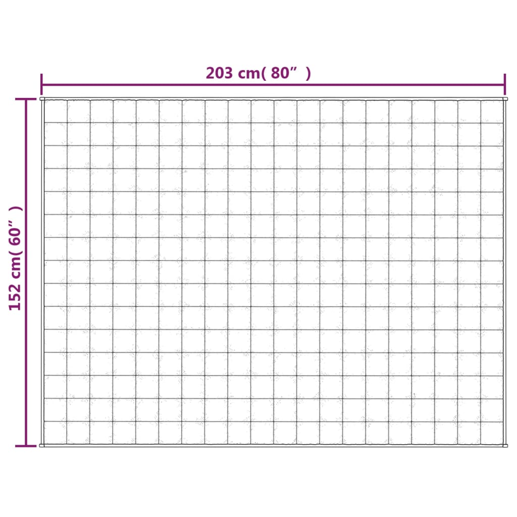 vidaXL Coperta Ponderata Grigia 152x203 cm 11 kg Tessuto