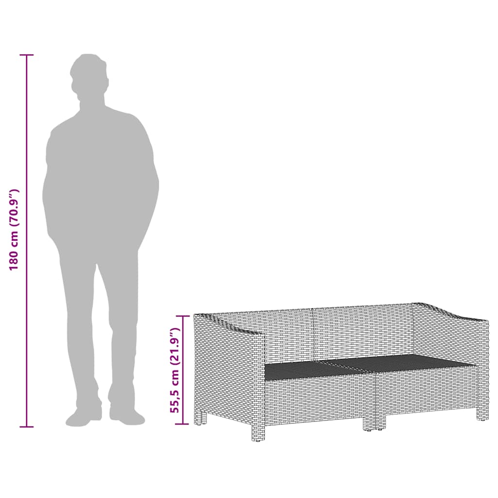 vidaXL Set Divani da Giardino 4 pz con Cuscini in Polyrattan Grigio