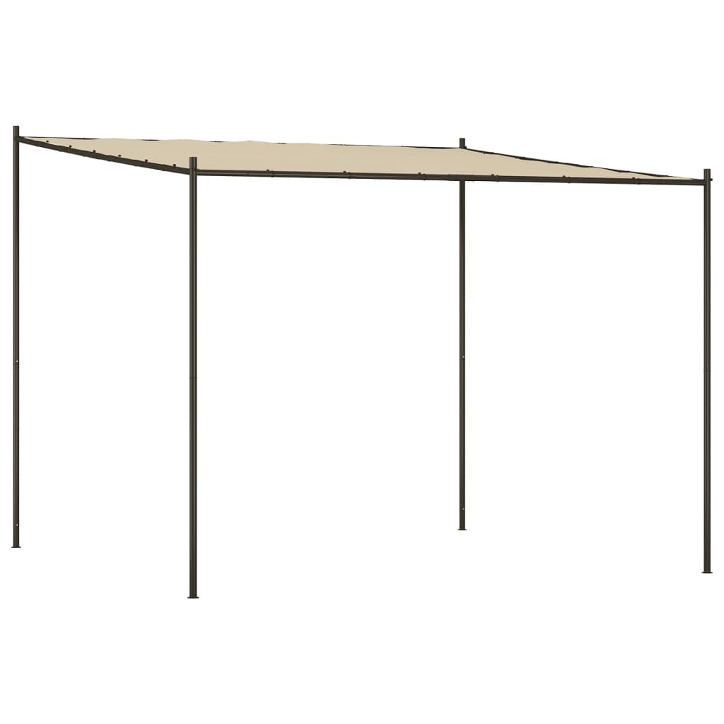 vidaXL Gazebo Beige 3x3 m 180 g/m² Tessuto e Acciaio