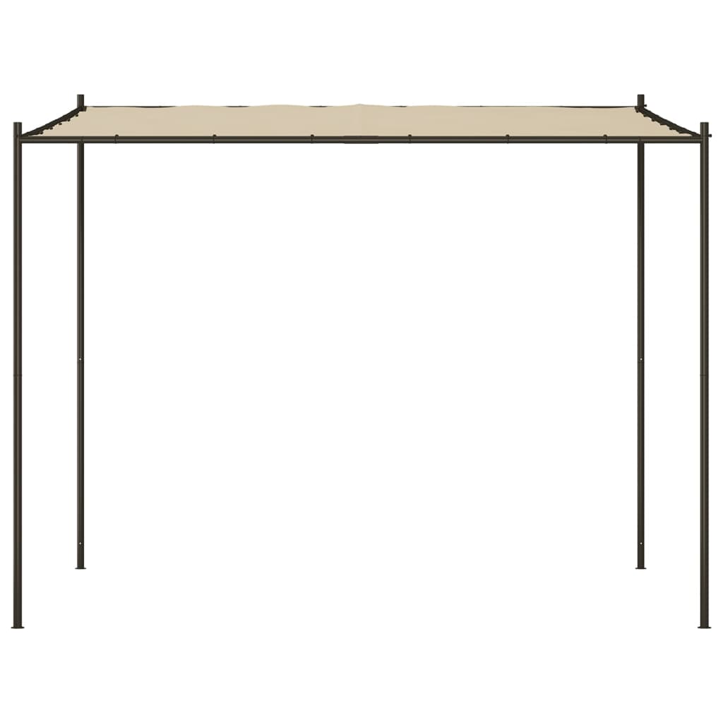 vidaXL Gazebo Beige 3x3 m 180 g/m² Tessuto e Acciaio