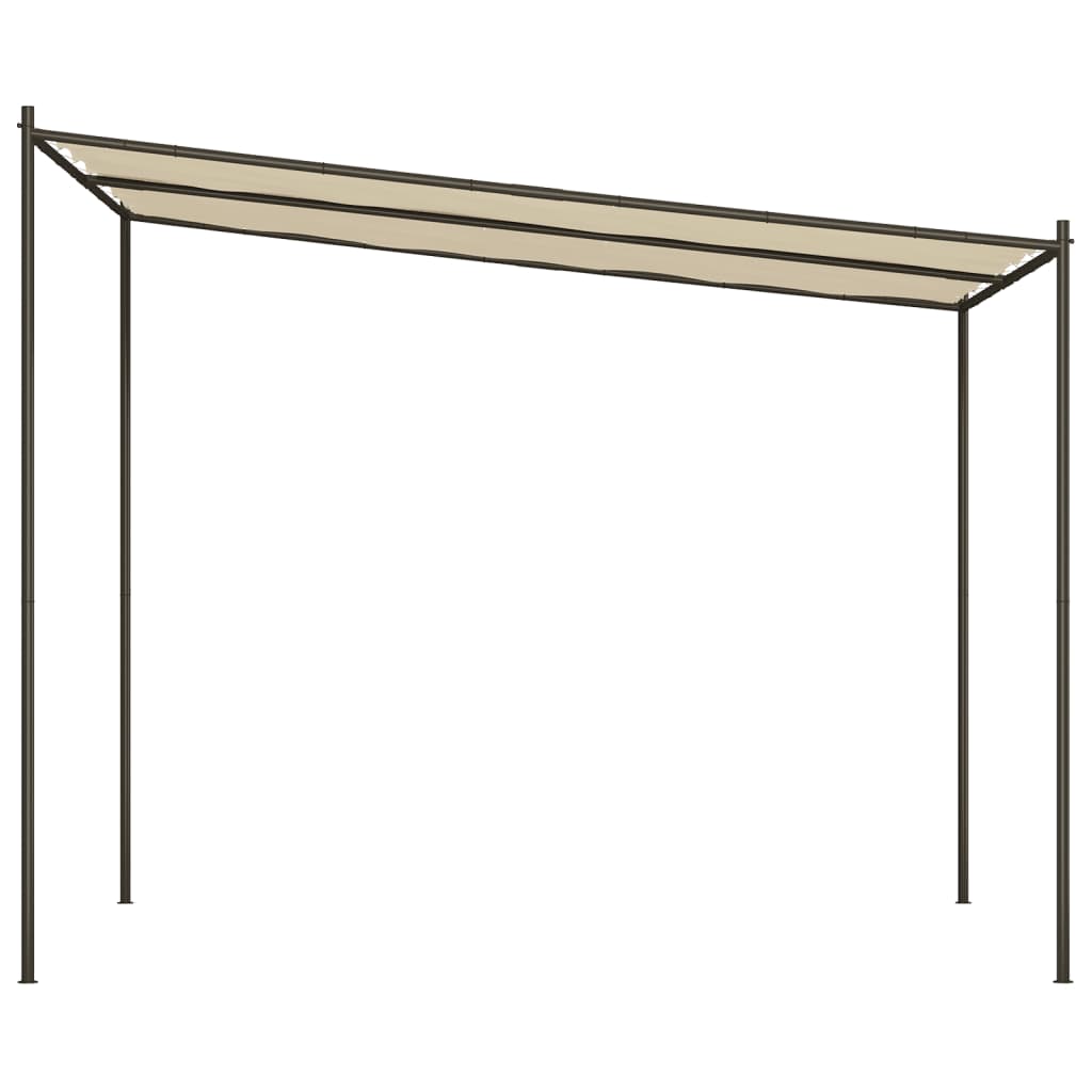 vidaXL Gazebo Beige 3x3 m 180 g/m² Tessuto e Acciaio