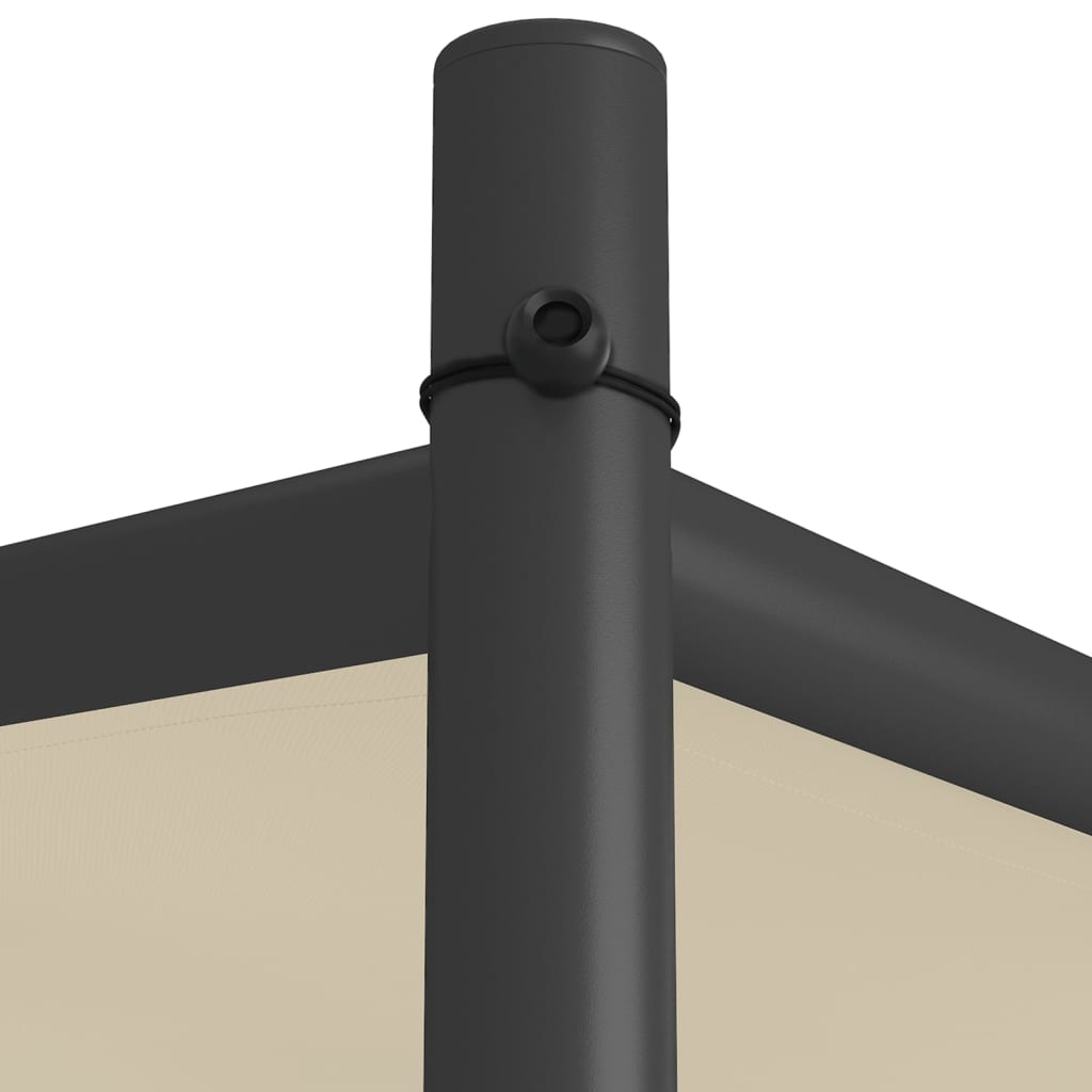 vidaXL Gazebo Beige 3x3 m 180 g/m² Tessuto e Acciaio