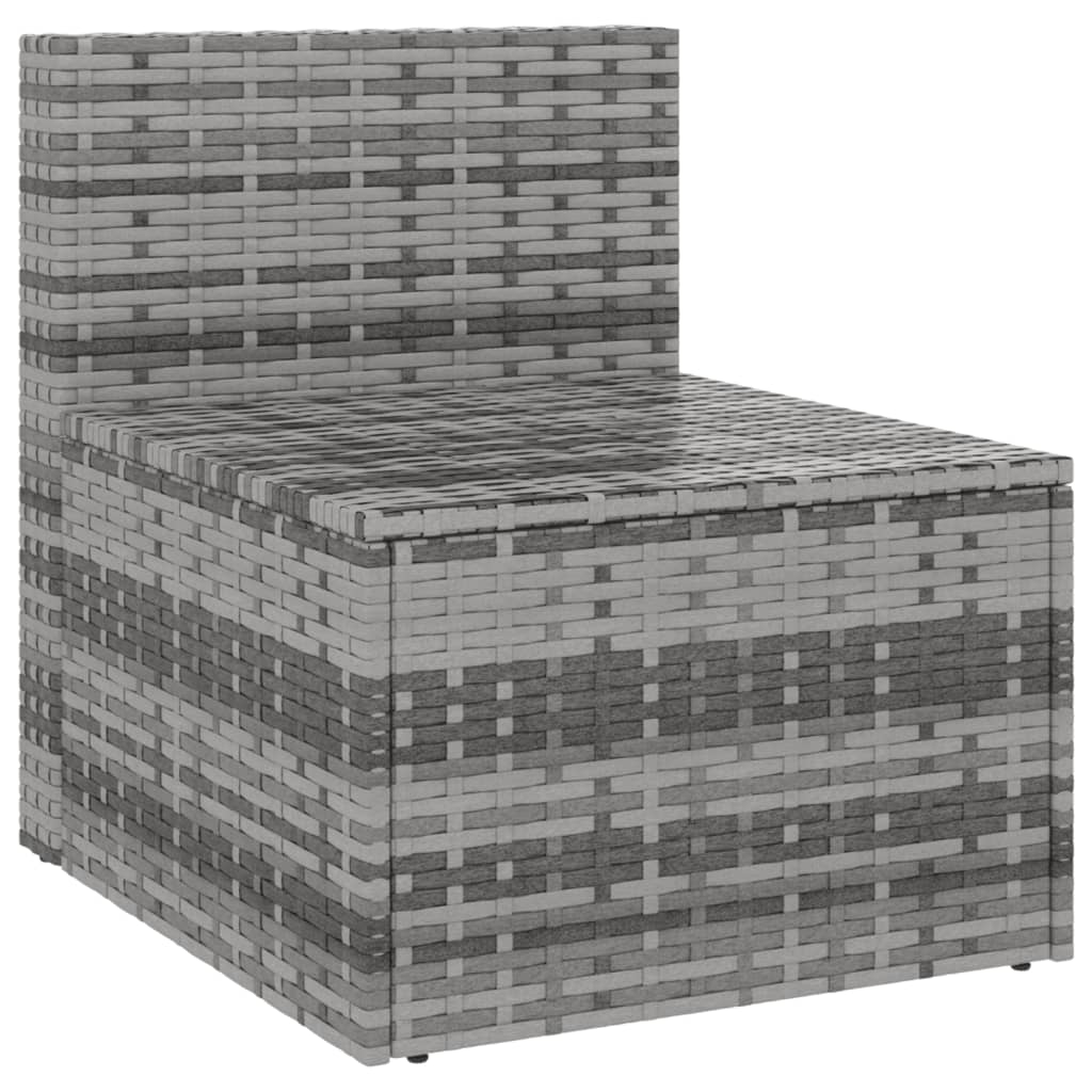 vidaXL Divani Centrali da Giardino con Cuscini 2pz Polyrattan Grigio