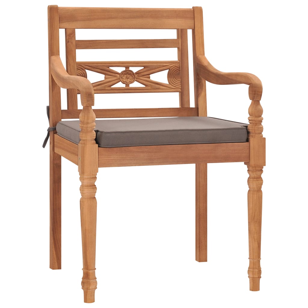 vidaXL Set Pranzo Giardino 9pz con Cuscini Grigio Scuro Massello Teak