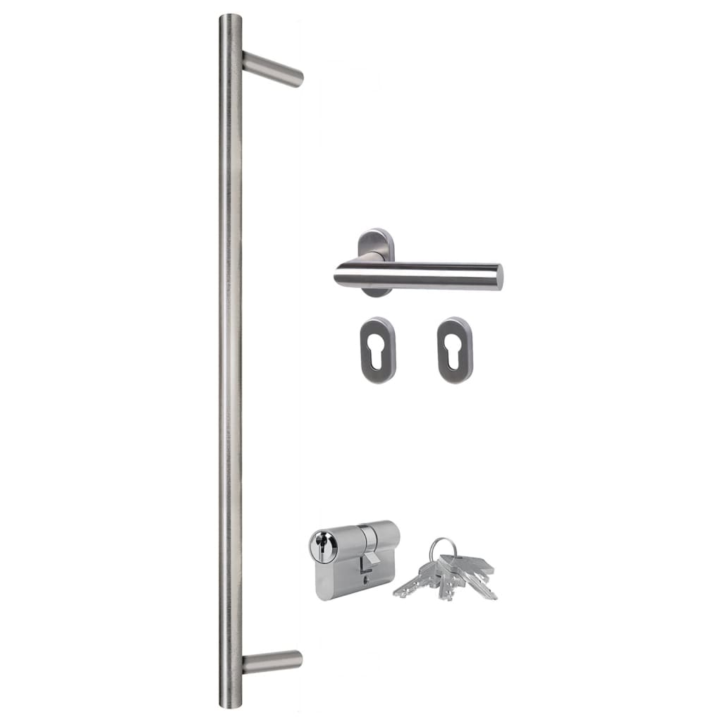vidaXL Porta Ingresso Bianca 100x210 cm in Alluminio e PVC