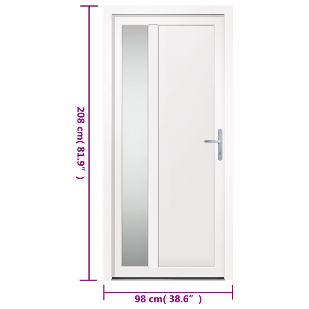 vidaXL Porta Ingresso Bianca 98x208 cm in PVC