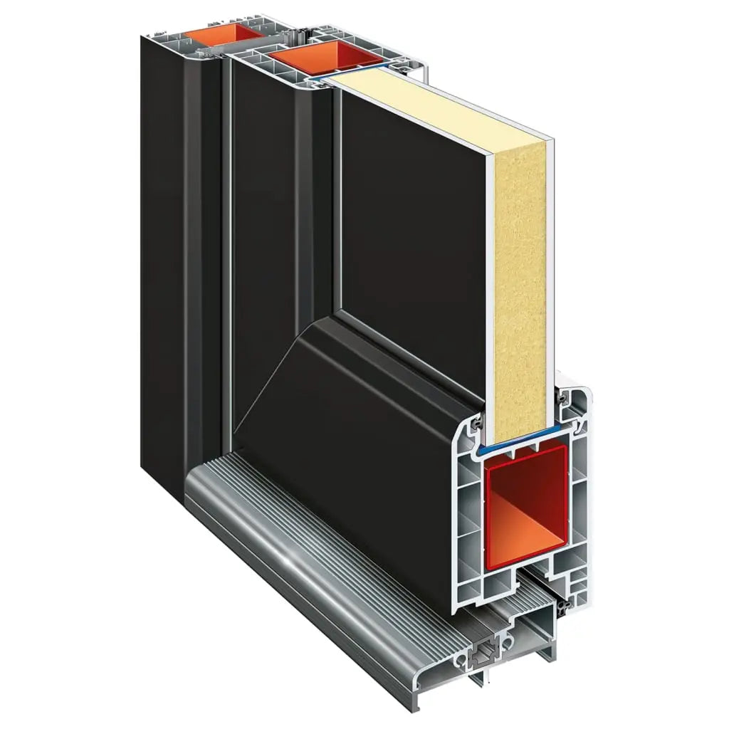 vidaXL Porta Ingresso Antracite 98x200 cm in PVC VIDAXL