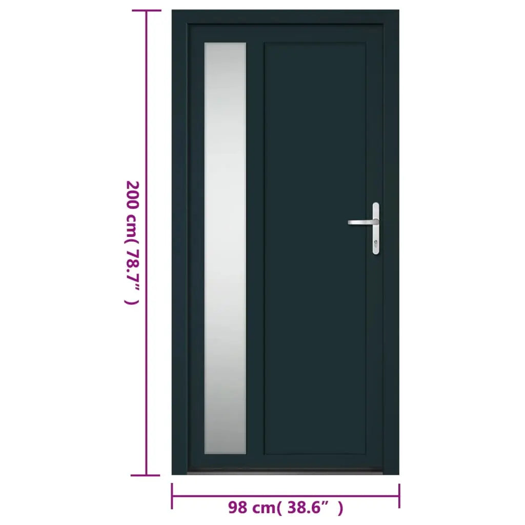 vidaXL Porta Ingresso Antracite 98x200 cm in PVC VIDAXL